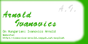 arnold ivanovics business card